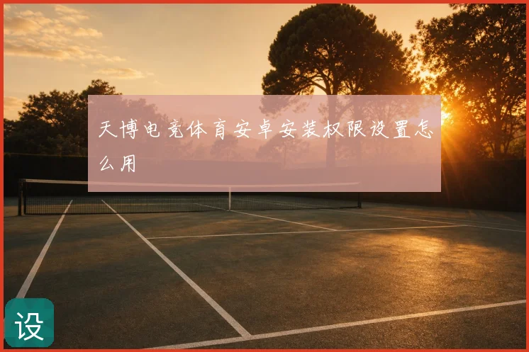 天博电竞体育安卓安装权限设置怎么用
